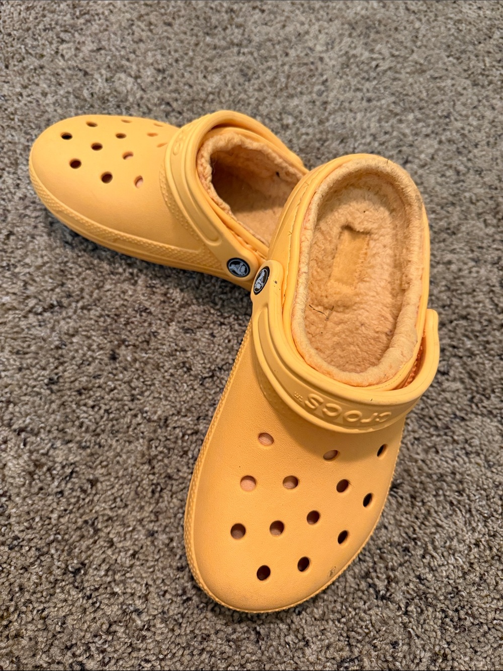 CROCS womens Lined Clog in Bright Yellow
